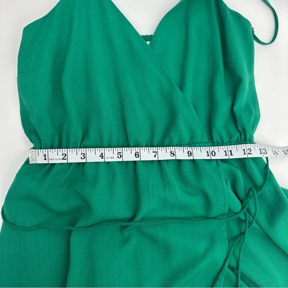 NWT Jack by BB Dakota Maxi Dress Women's Size Small Green Wrap Hi Low with flaws - Picture 8 of 13